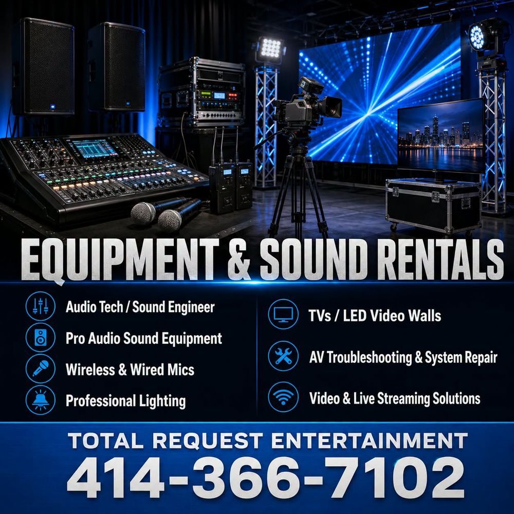 Equipment and sound rentals flyer