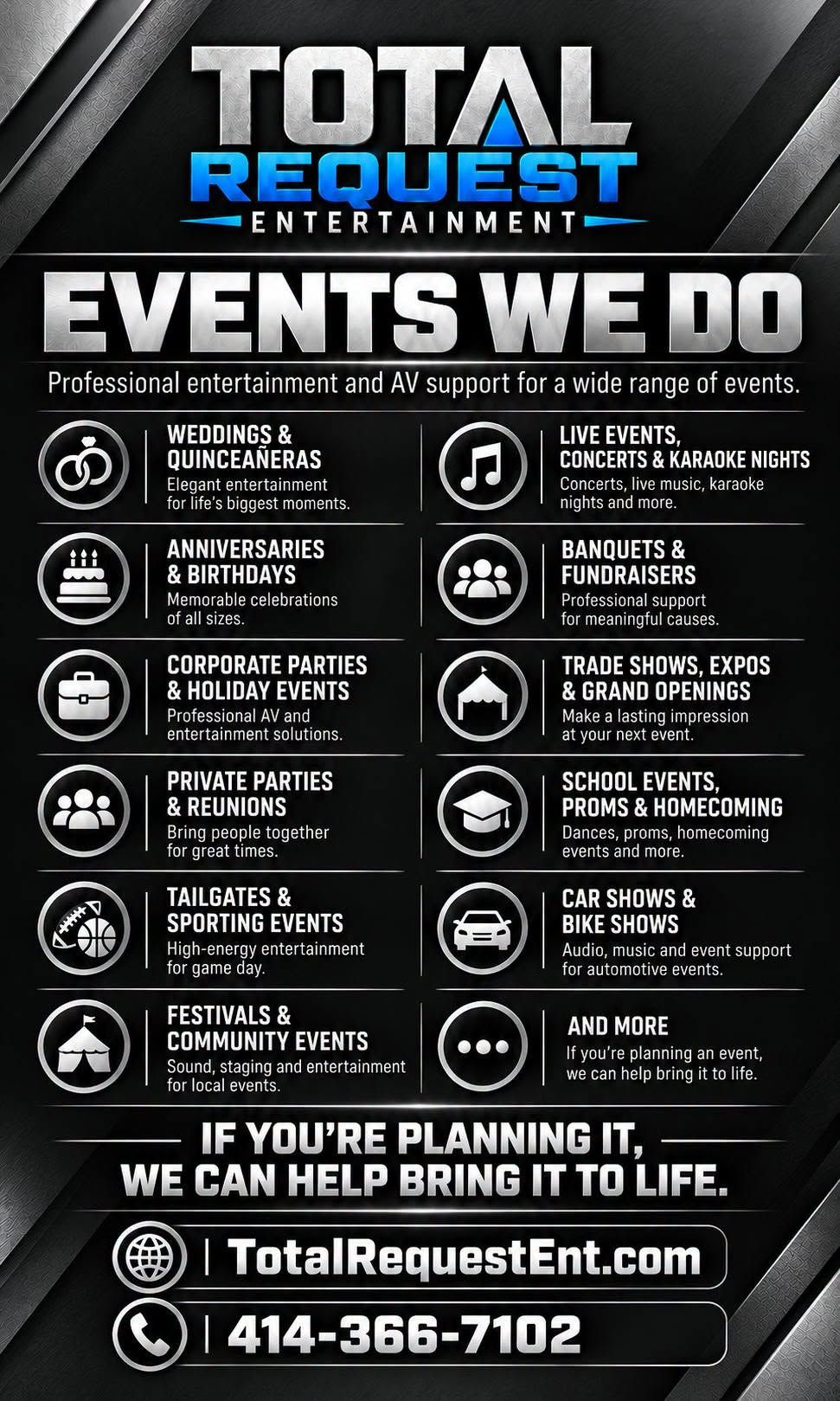 Events we do flyer
