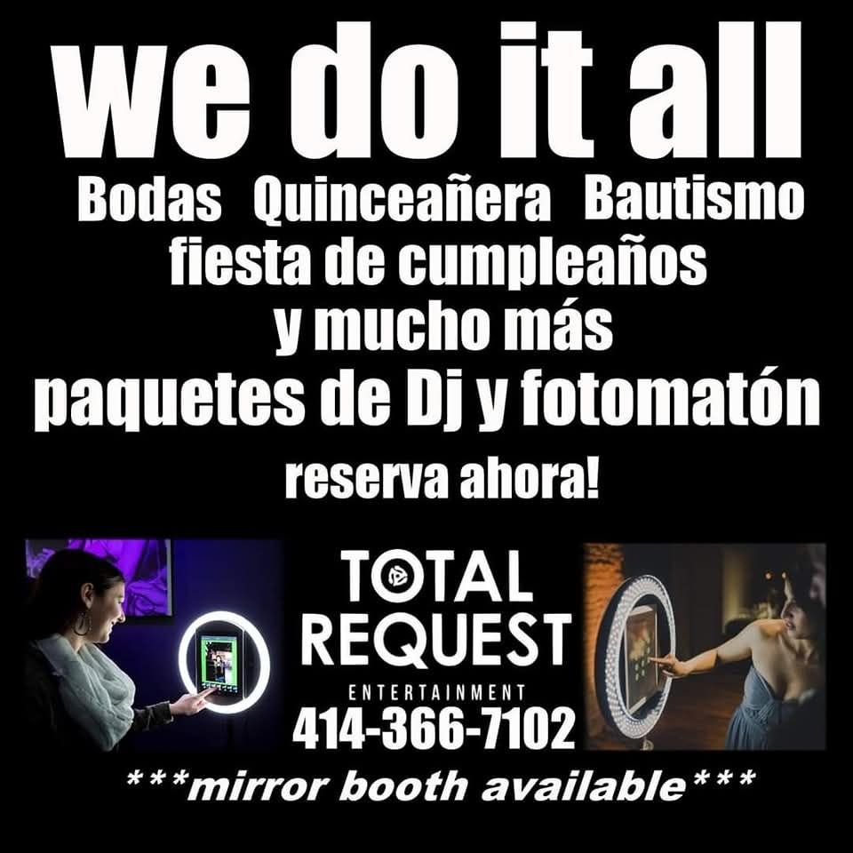 Spanish flyer: bodas, quinceañera, bautismo