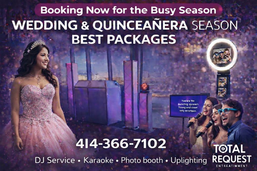 Wedding and quinceañera season flyer