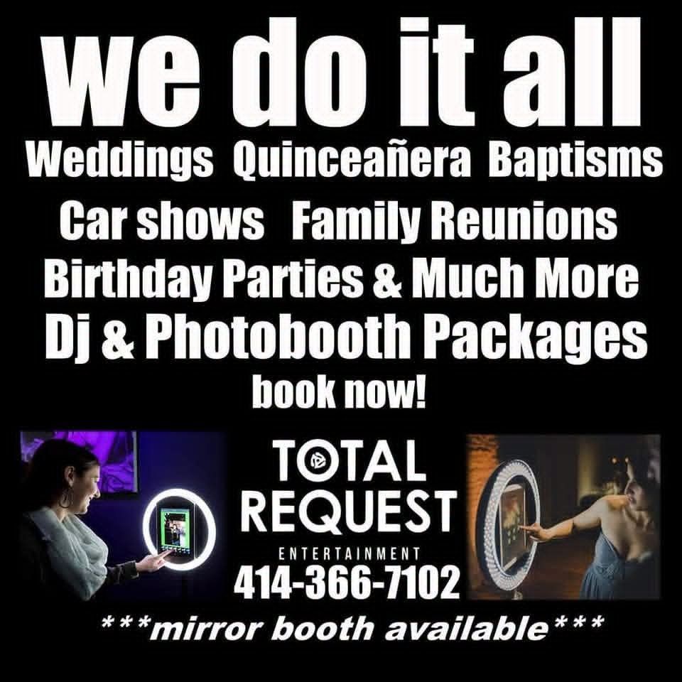 We do it all flyer, weddings, quinceañeras, baptisms, car shows